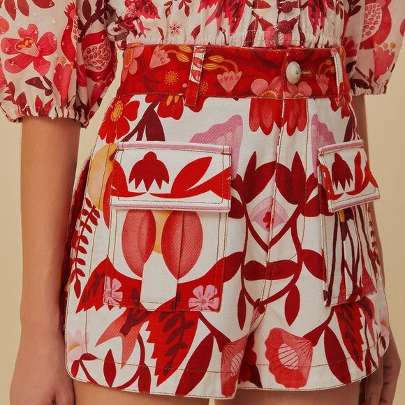 NWT Farm Rio Romantic Orchard Pockets Short - Picture 1 of 7